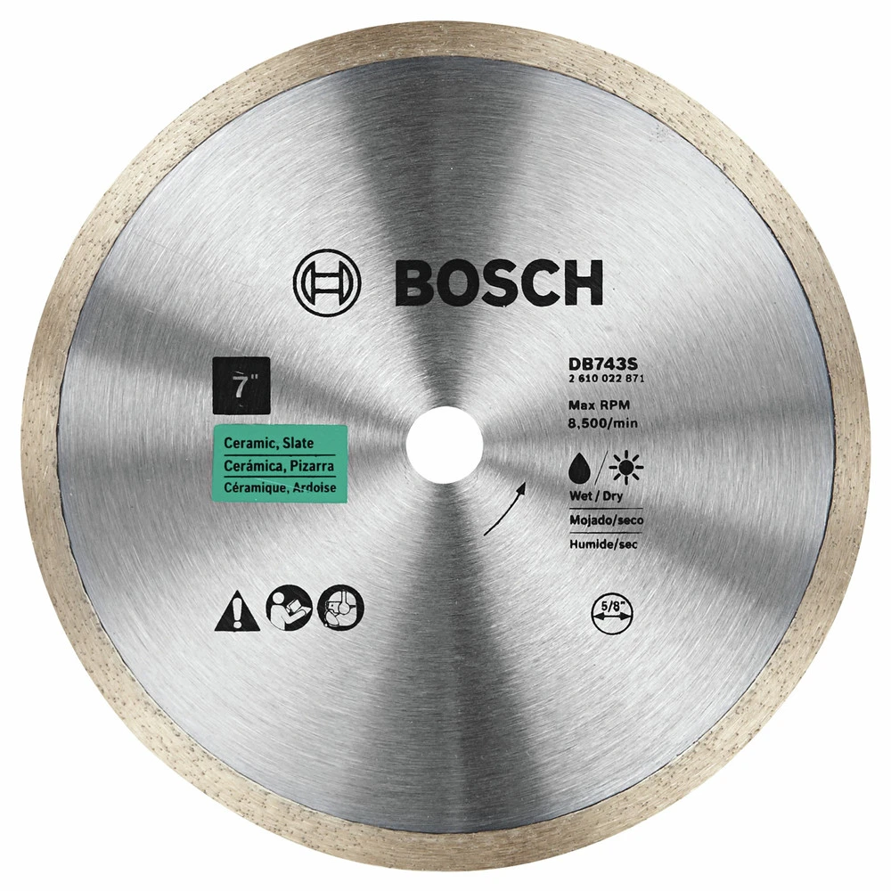 Brand new ✨ Bosch DB743S Standard Continuous Rim Clean Cut 7 In. Diamond Blade ❤️ 3 Brand new ✨ Bosch DB743S Standard Continuous Rim Clean Cut 7 In. Diamond Blade ❤️