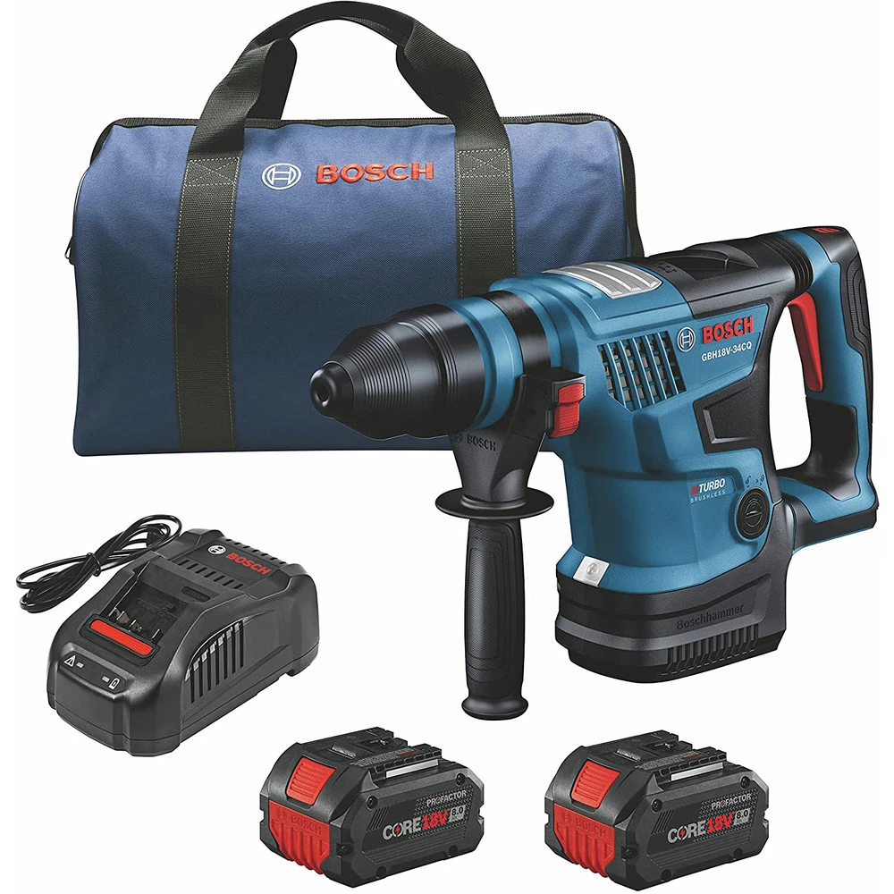 Outlet ⌛ Bosch GBH18V-34CQB24 PROFACTOR 18V Bulldog Brushless Lithium-Ion 1-1/4 In. Cordless Connected-Ready SDS-Plus Rotary 🔨 Hammer Kit With 2 Batteries (8 Ah) ⭐ 3 Outlet ⌛ Bosch GBH18V-34CQB24 PROFACTOR 18V Bulldog Brushless Lithium-Ion 1-1/4 In. Cordless Connected-Ready SDS-Plus Rotary 🔨 Hammer Kit With 2 Batteries (8 Ah) ⭐