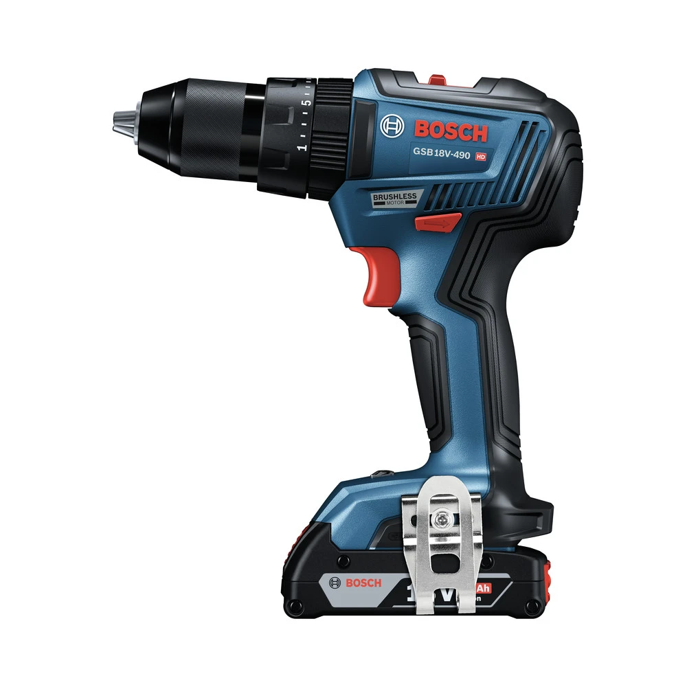 Discount 🔥 Bosch GSB18V-490B12 18V EC Brushless Lithium-ion 1/2 In. Cordless 🔨 Hammer Drill/Driver Kit (2 Ah) 🔔 4 Discount 🔥 Bosch GSB18V-490B12 18V EC Brushless Lithium-ion 1/2 In. Cordless 🔨 Hammer Drill/Driver Kit (2 Ah) 🔔 - Image 3