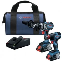 Top 10 ⭐ Bosch GXL18V-224B25 18V 2-Tool 1/2 In. 🔨 Hammer Drill Driver And 2-in-1 Impact Driver Combo Kit With (2) CORE18V 4.0 Ah Lithium-Ion Batteries 🔔