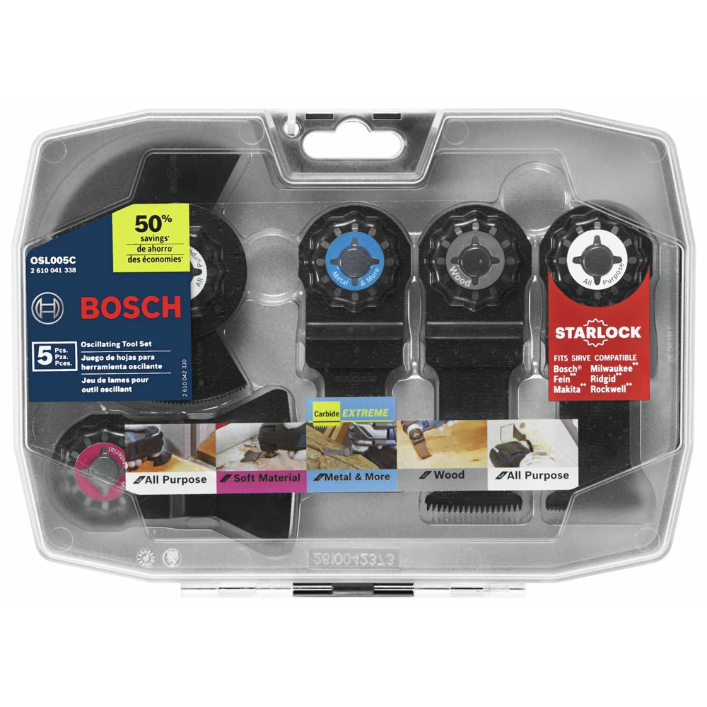 Flash Sale 👏 Bosch OSL005C 5-Piece Starlock Oscillating Multi-Tool Accessory Blade Set 🔔 4 Flash Sale 👏 Bosch OSL005C 5-Piece Starlock Oscillating Multi-Tool Accessory Blade Set 🔔 - Image 2