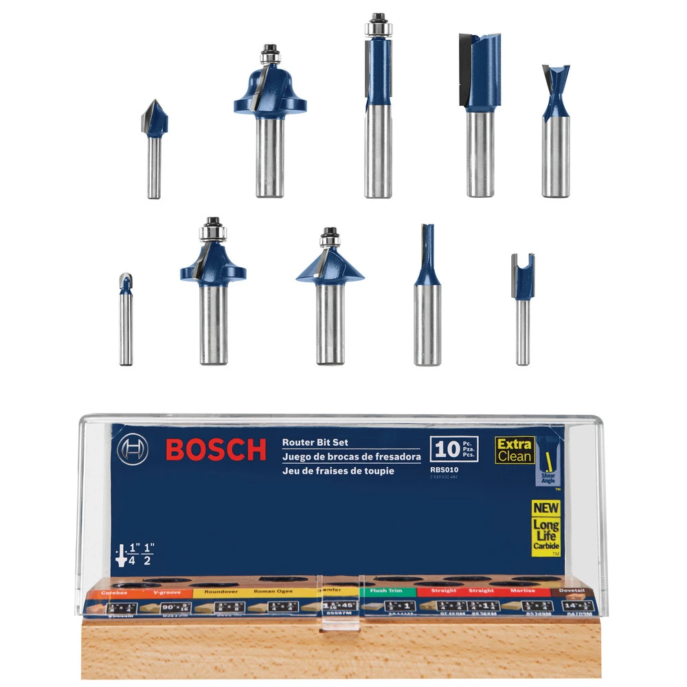 Flash Sale ๐ Bosch RBS010 All-Purpose Professional Carbide-Tipped 10-Piece Router Bit Set โ 3 Flash Sale ๐ Bosch RBS010 All-Purpose Professional Carbide-Tipped 10-Piece Router Bit Set โ