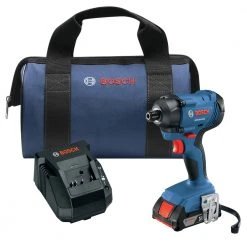 Buy 👏 Factory Reconditioned Bosch GDR18V-1400B12-RT 18V Compact Lithium-Ion 1/4 In. Cordless Hex Impact Driver Kit (2 Ah) 😉