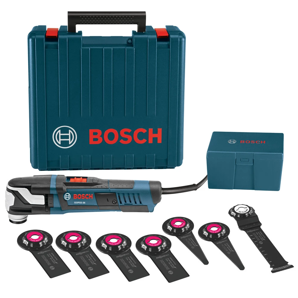 Brand new π Factory Reconditioned Bosch GOP55-36C1-RT 5.5 Amp StarlockMax Oscillating Multi-Tool Kit With 8-Pc Accessory Kit π 3 Brand new π Factory Reconditioned Bosch GOP55-36C1-RT 5.5 Amp StarlockMax Oscillating Multi-Tool Kit With 8-Pc Accessory Kit π