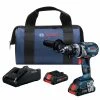 Best Pirce 👏 Factory Reconditioned Bosch GSB18V-755CB25-RT 18V Brute Tough Connected-Ready EC Brushless Lithium-Ion 1/2 In. Cordless 🔨 Hammer Drill Driver Kit With 2 Batteries (4 Ah) ✔️ -BOSCH Sales bshrgsb18v 755cb25 rt