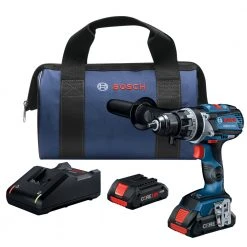 Flash Sale 🧨 Factory Reconditioned Bosch GSR18V-755CB25-RT 18V Brushless EC Connected Ready, Brute Tough Lithium-Ion 1/2 In. Cordless Drill Driver Kit With 2 Compact Batteries (4.0 Ah) 🎉