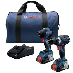 Best Pirce 👍 Factory Reconditioned Bosch GXL18V-238B25-RT 18V Compact Tough Connected-Ready EC Brushless Lithium-Ion 1/2 In. Cordless Drill Driver / 1/4 In. Hex Impact Driver Combo Kit With 2 Batteries (4 Ah) 🥰