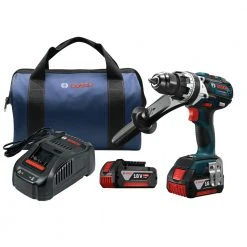 Best Pirce 💯 Factory Reconditioned Bosch HDH183-01-RT 18V 4.0 Ah EC Cordless Li-Ion Brushless Brute Tough 1/2 In. 🔨 Hammer Drill Driver Kit 💯